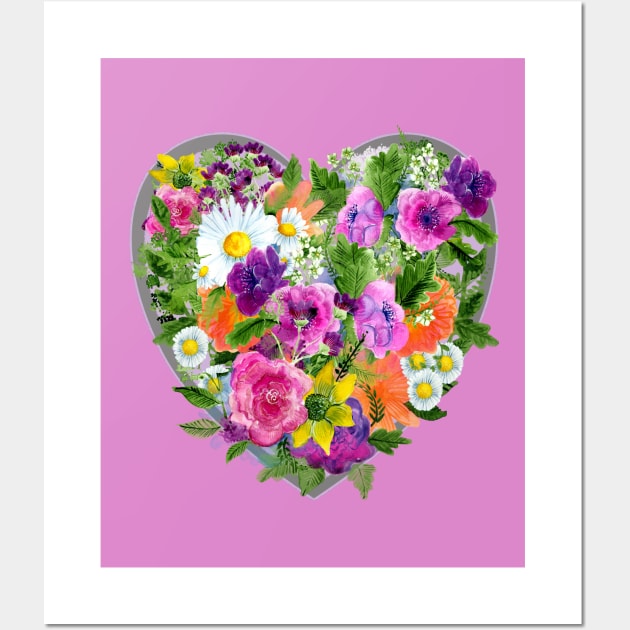 Blooming Heart Wall Art by MerryMakewell